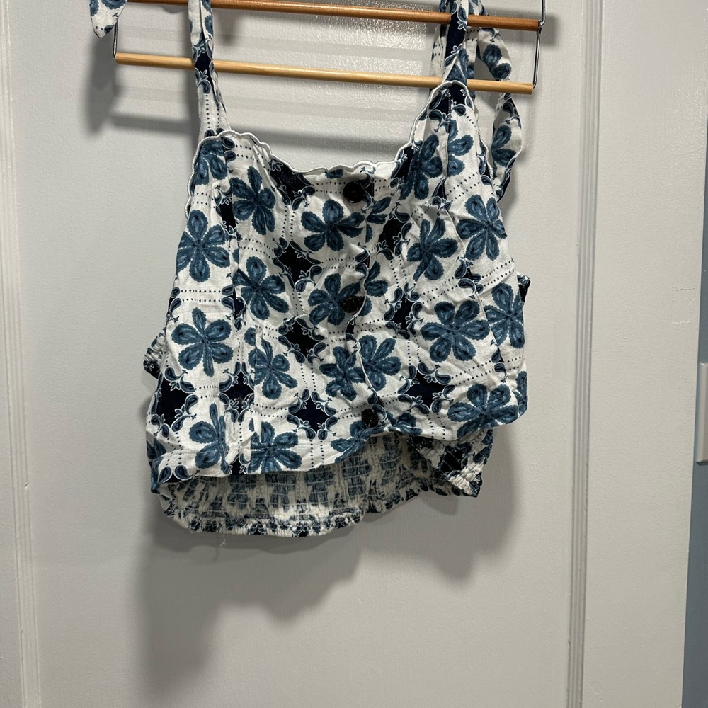 Floral Print Women's Top and Skirt